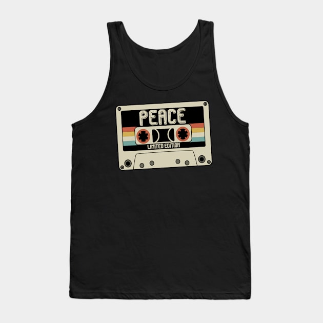 Peace - Limited Edition - Vintage Style Tank Top by Debbie Art
